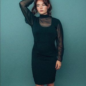 Vintage 90s style little black pencil dress